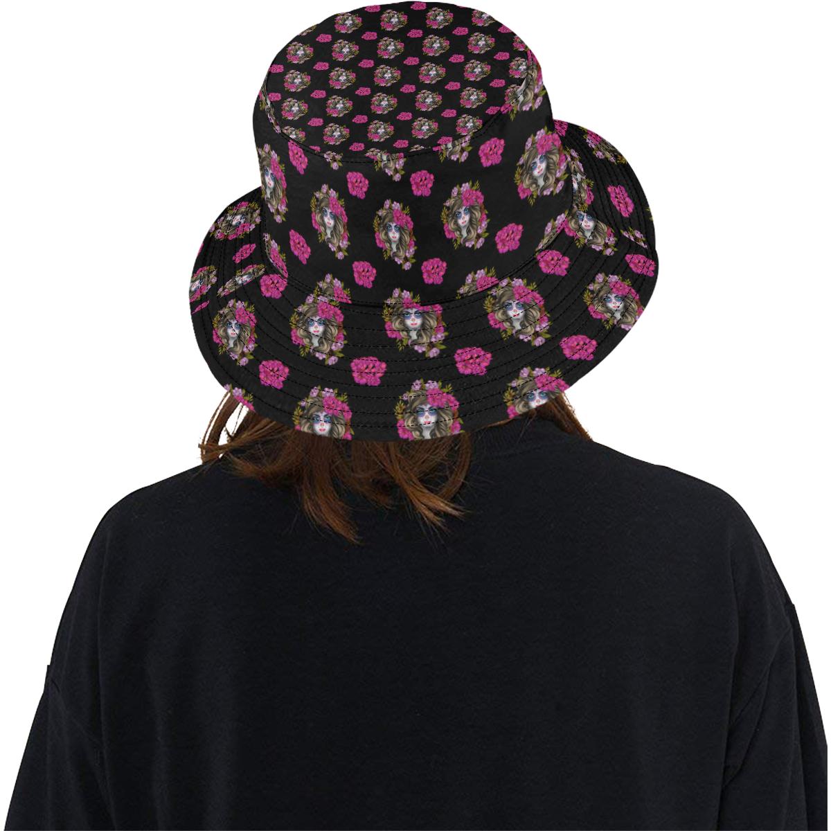 Day of the Dead Makeup Girl Unisex Bucket Hat