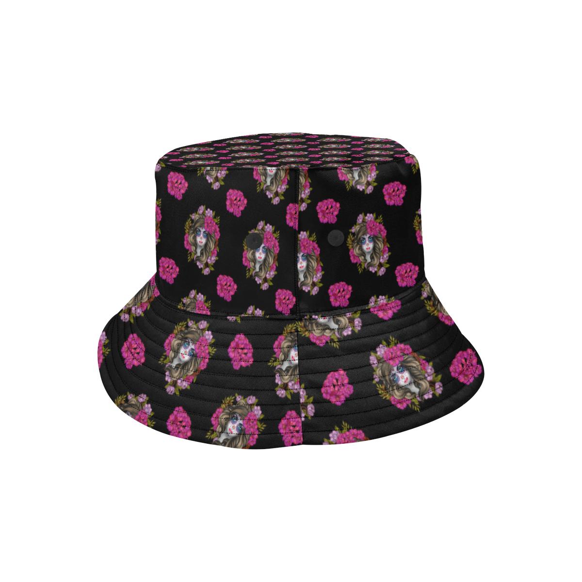 Day of the Dead Makeup Girl Unisex Bucket Hat