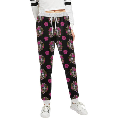 Day of the Dead Makeup Girl Unisex Casual Sweatpants (Model L11)-JTAMIGO.COM