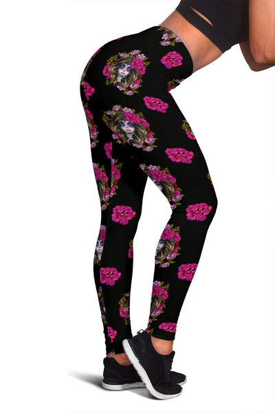 Day of the Dead Makeup Girl Women Leggings