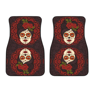 Day of the Dead Mexican Girl Car Floor Mats