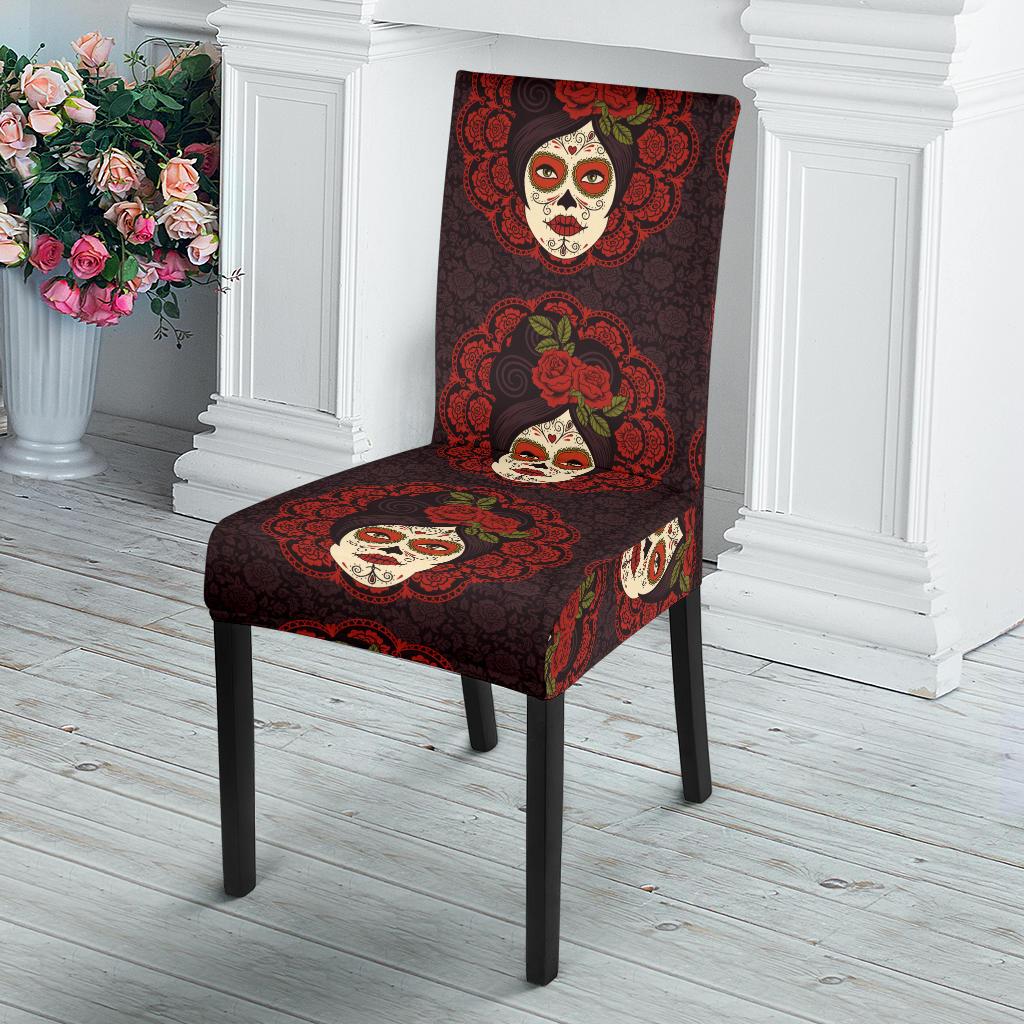 Day of the Dead Mexican Girl Dinning Chair Slipper-JTAMIGO.COM