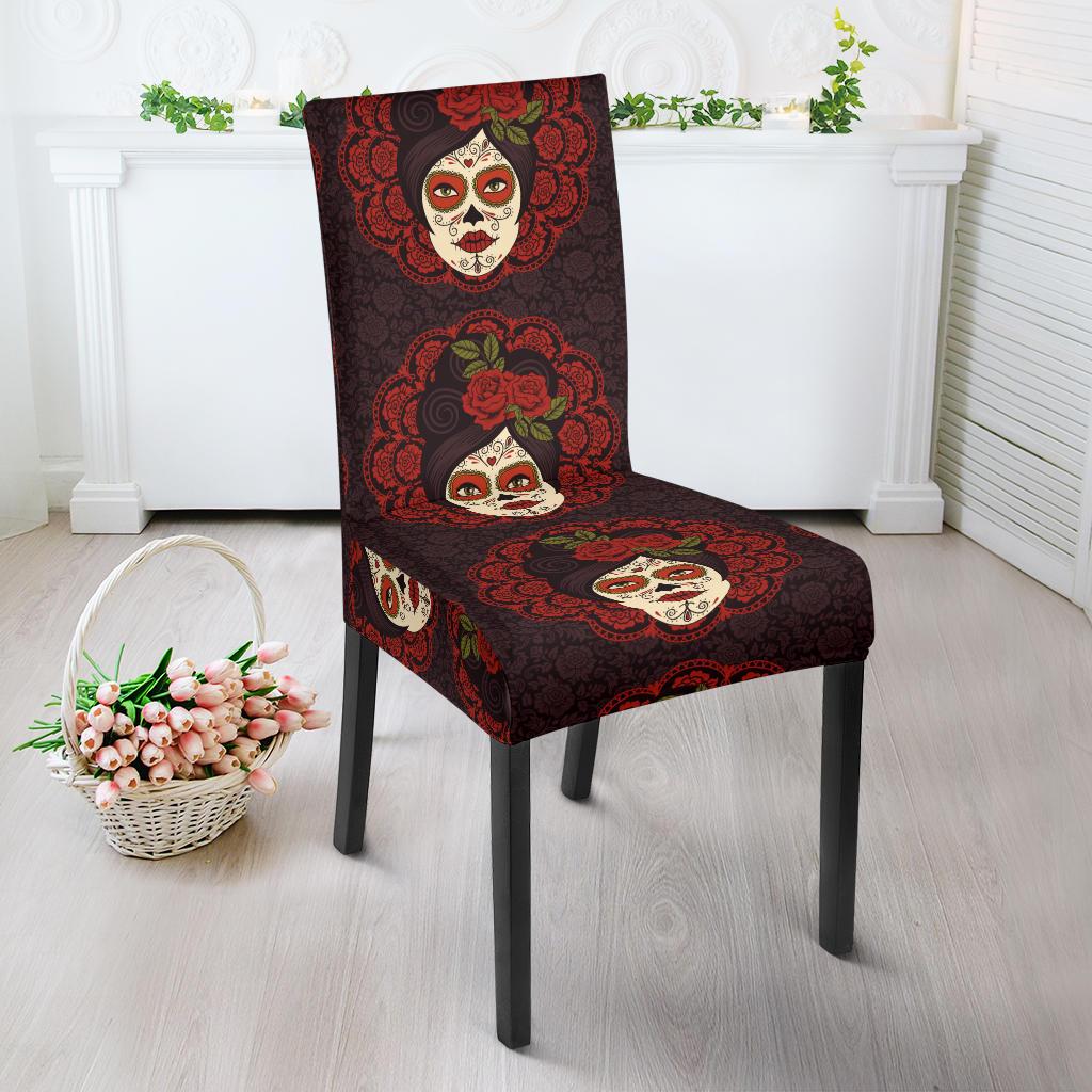 Day of the Dead Mexican Girl Dinning Chair Slipper-JTAMIGO.COM