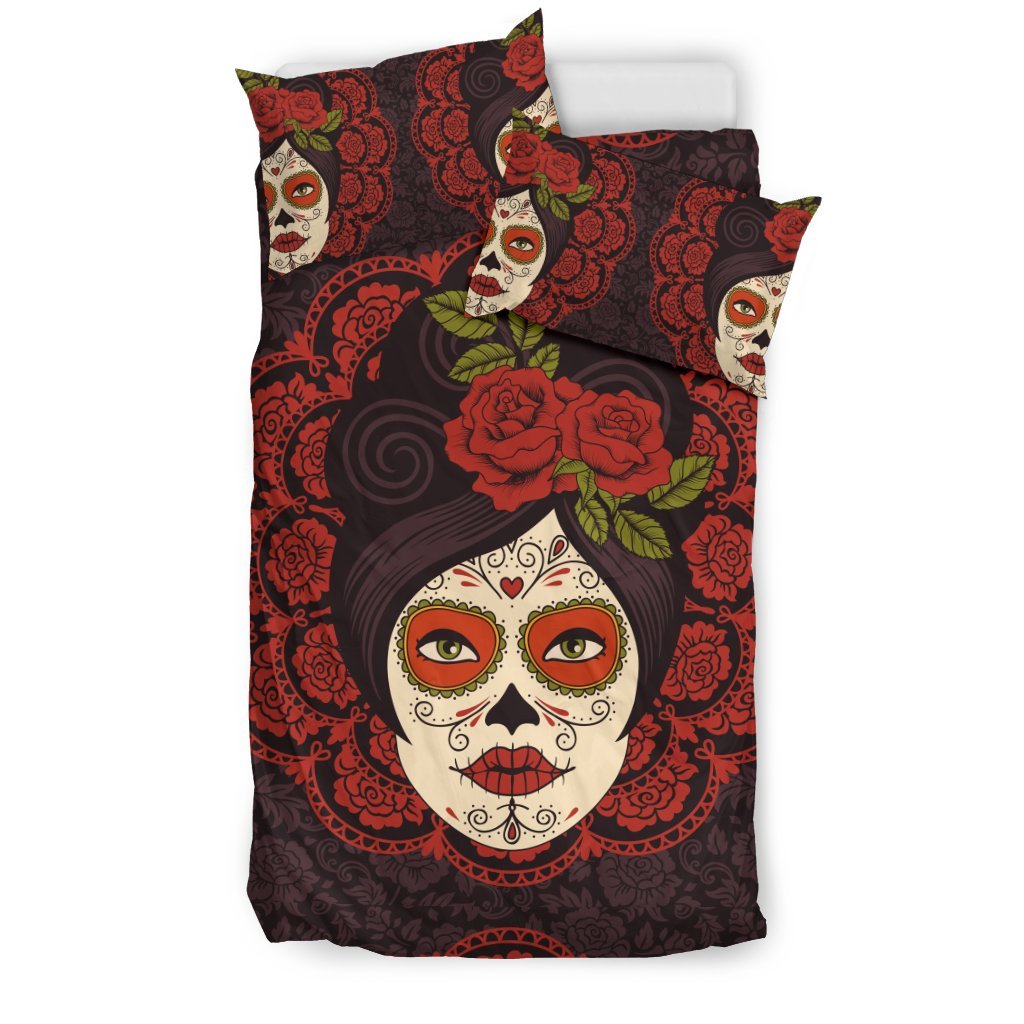 Day Of The Dead Mexican Girl Duvet Cover Bedding Set