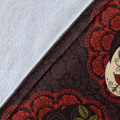 Day Of The Dead Mexican Girl Fleece Blanket