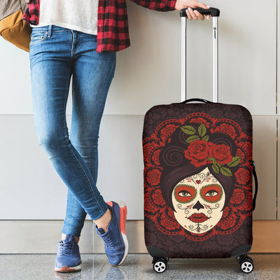 Day Of The Dead Mexican Girl Luggage Cover Protector