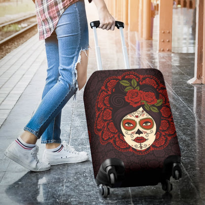 Day Of The Dead Mexican Girl Luggage Cover Protector