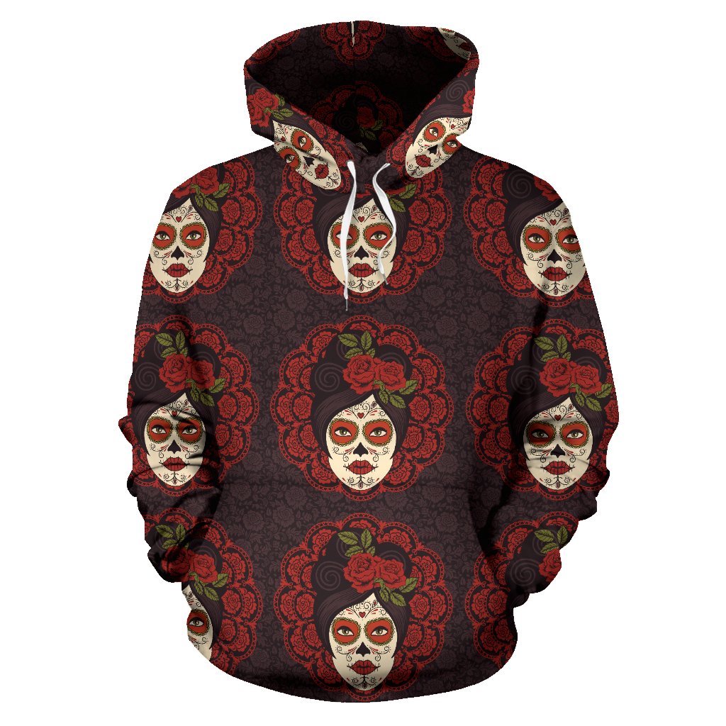 Day of the Dead Mexican Girl Pullover Hoodie