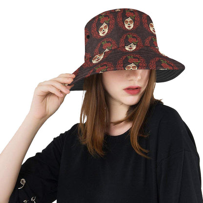 Day of the Dead Mexican Girl Unisex Bucket Hat