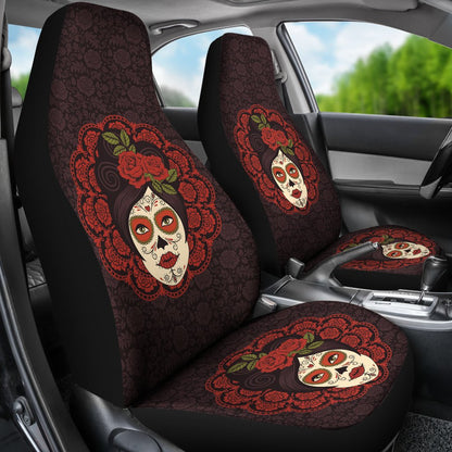 Day of the Dead Mexican Girl Universal Fit Car Seat Covers