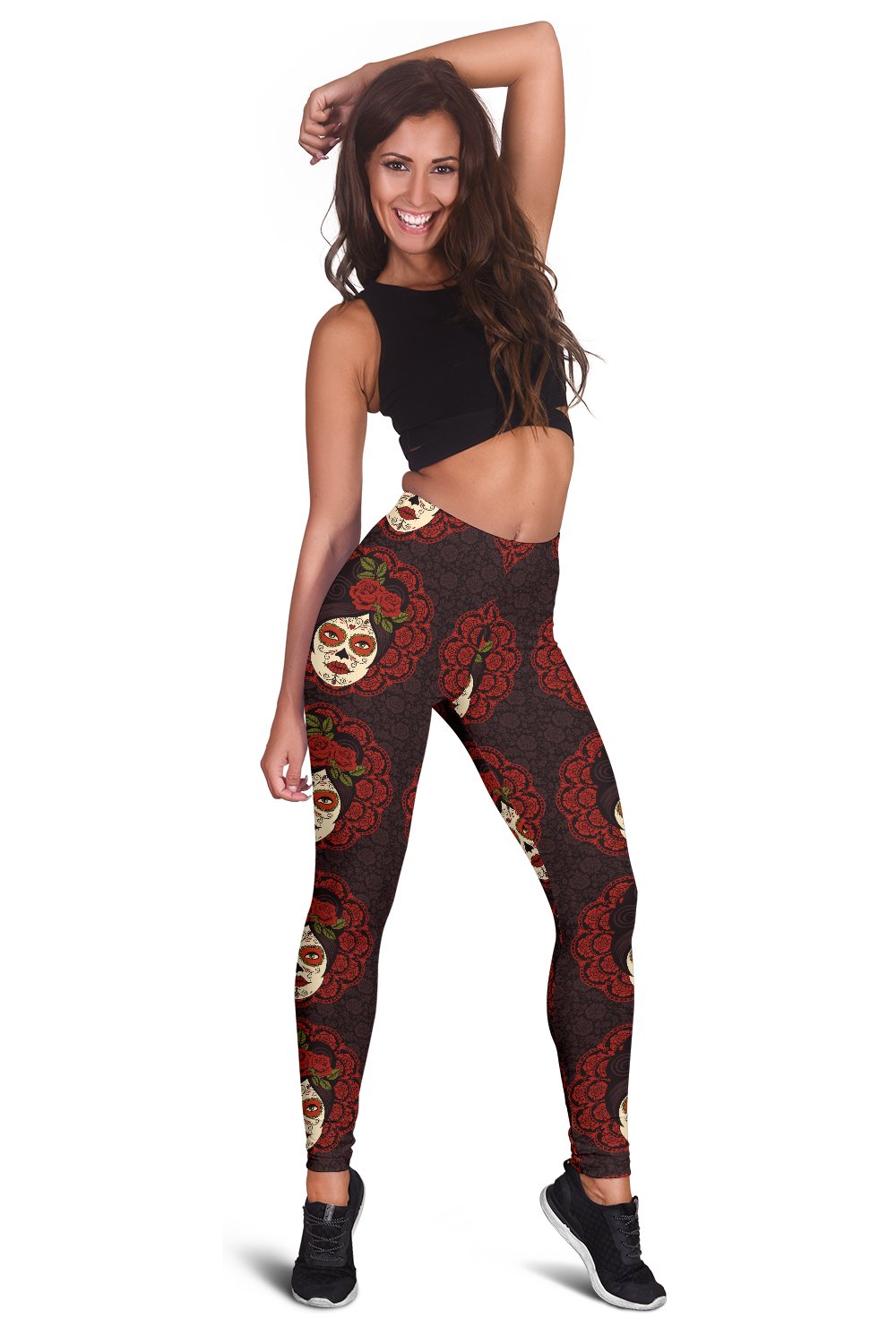 Day of the Dead Mexican Girl Women Leggings