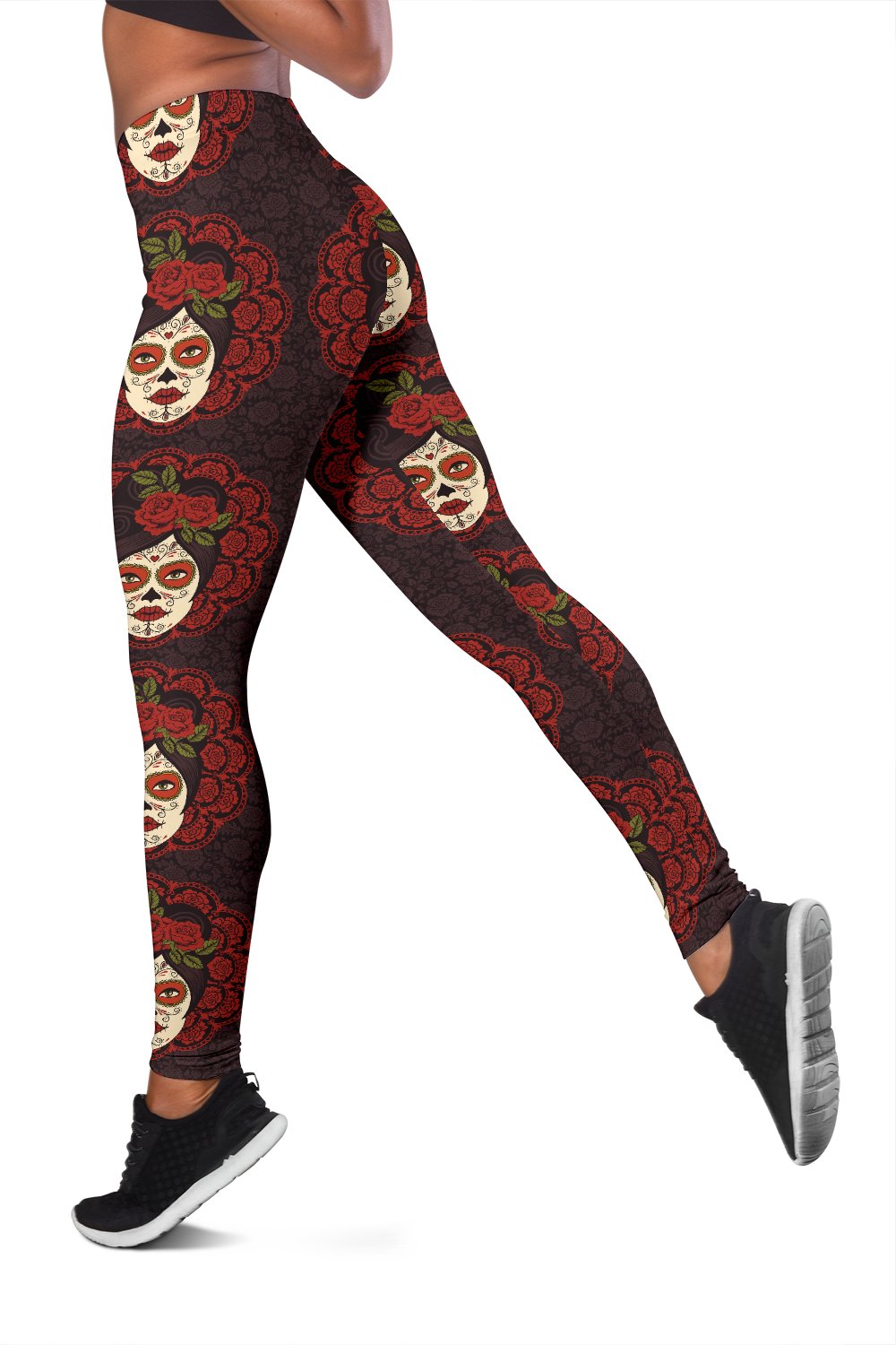 Day of the Dead Mexican Girl Women Leggings