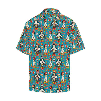 Day of the Dead Old School Girl Design Men Aloha Hawaiian Shirt