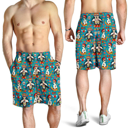 Day of the Dead Old School Girl Design Mens Shorts-JTAMIGO.COM