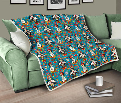 Day of the Dead Old School Girl Design Premium Quilt-JTAMIGO.COM