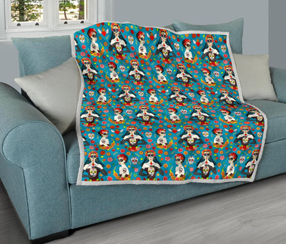 Day of the Dead Old School Girl Design Premium Quilt-JTAMIGO.COM