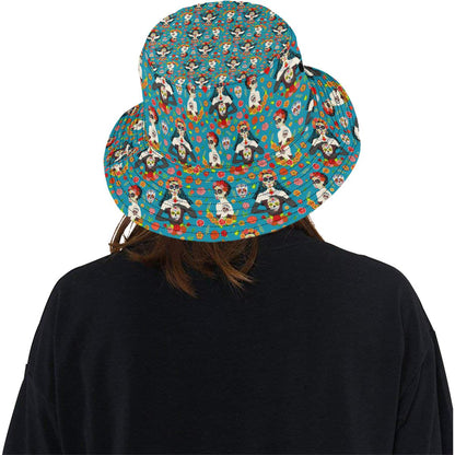 Day of the Dead Old School Girl Design Unisex Bucket Hat