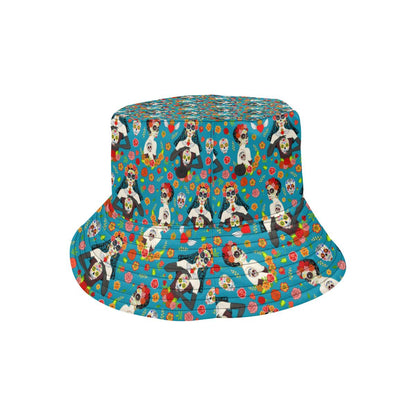 Day of the Dead Old School Girl Design Unisex Bucket Hat