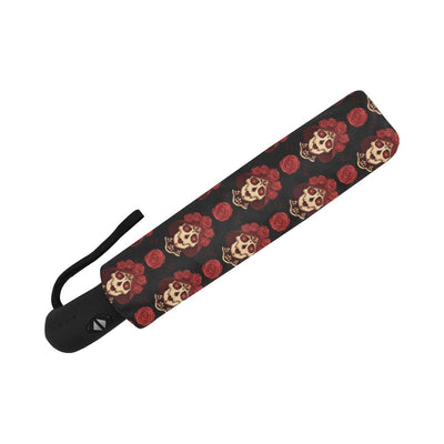 Day of the Dead Skull Girl Pattern Automatic Foldable Umbrella