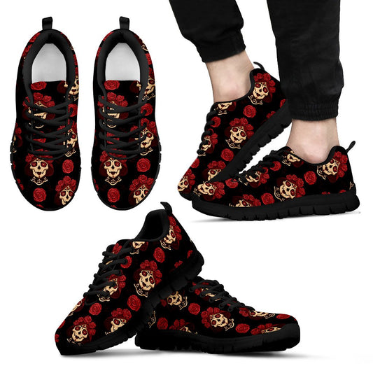 Day of the Dead Skull Girl Pattern Men Sneakers Shoes