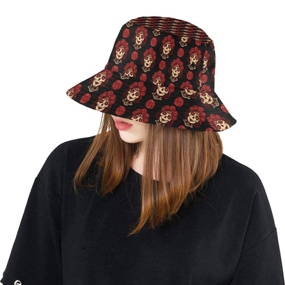 Day of the Dead Skull Girl Pattern Unisex Bucket Hat