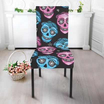 Day of the Dead Skull Print Pattern Dinning Chair Slipper-JTAMIGO.COM