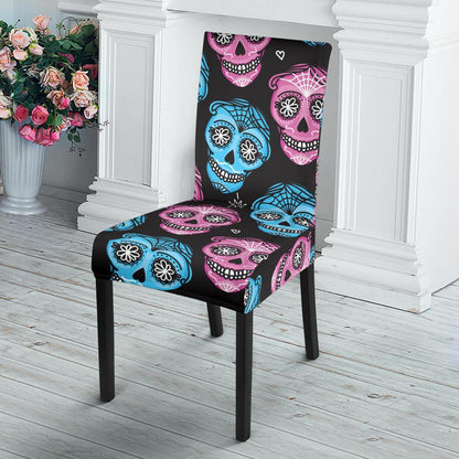 Day of the Dead Skull Print Pattern Dinning Chair Slipper-JTAMIGO.COM