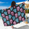 Day of the Dead Skull Print Pattern Sarong Pareo Wrap