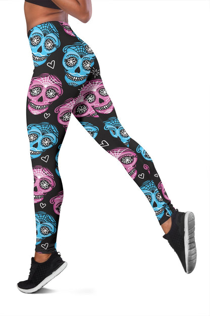 Day of the Dead Skull Print Pattern Women Leggings