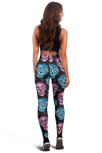 Day of the Dead Skull Print Pattern Women Leggings
