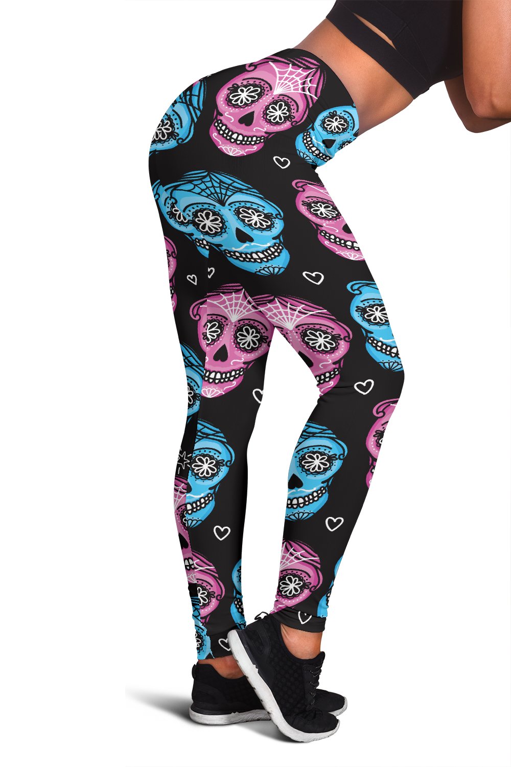 Day of the Dead Skull Print Pattern Women Leggings