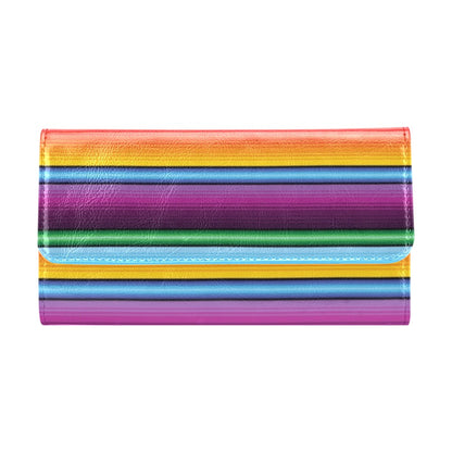 Mexican Blanket Colorful Print Pattern Women's Trifold Wallet