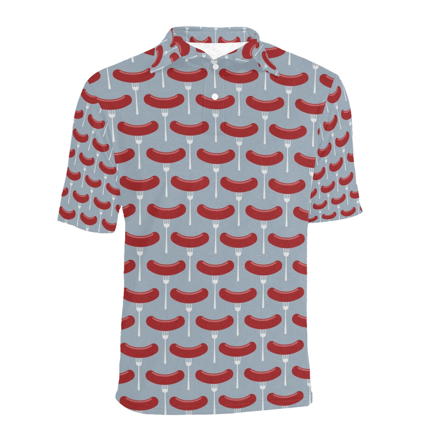 Sausage Print Design LKS301 Men Polo Shirt