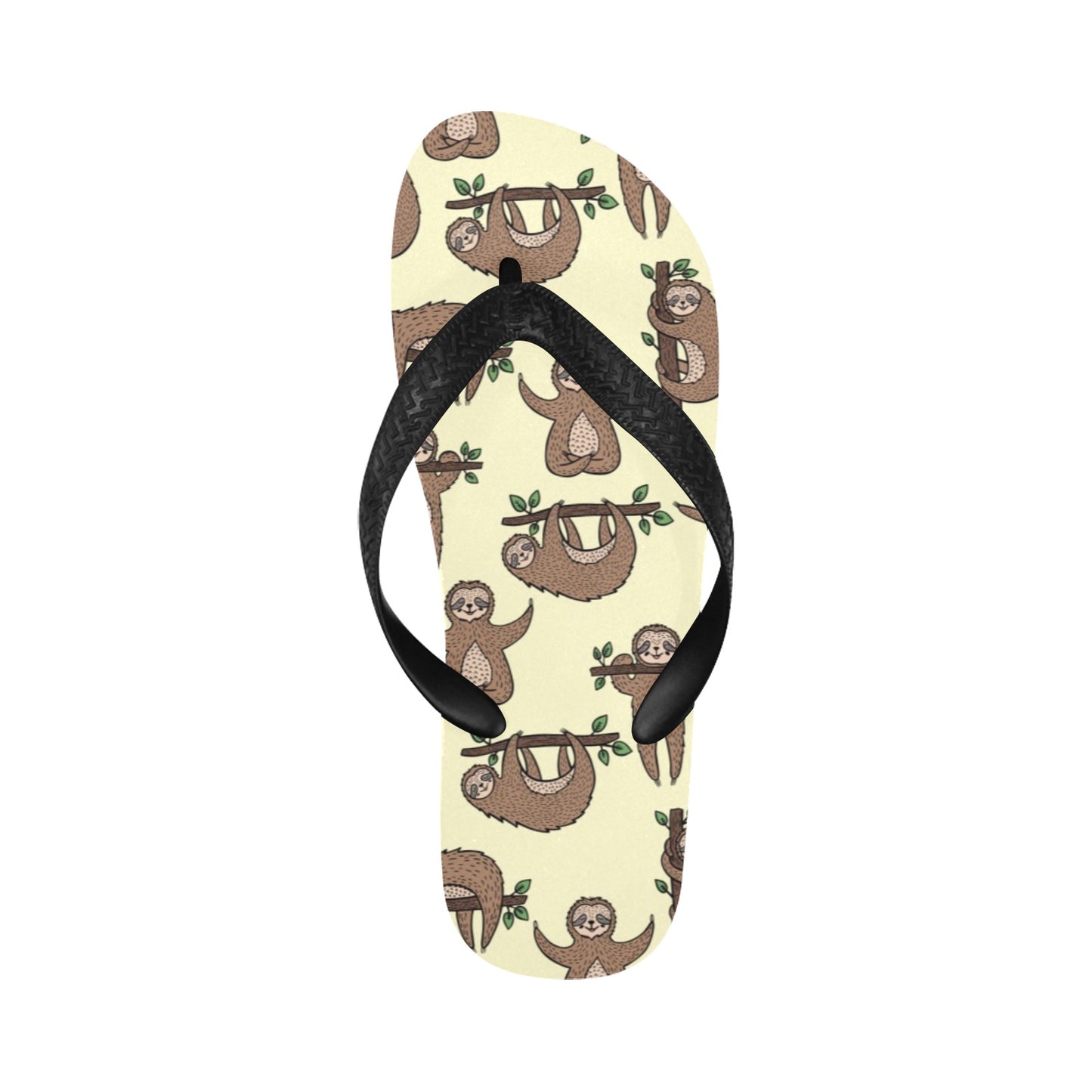 Sloth Print Design LKS3010 Flip Flops