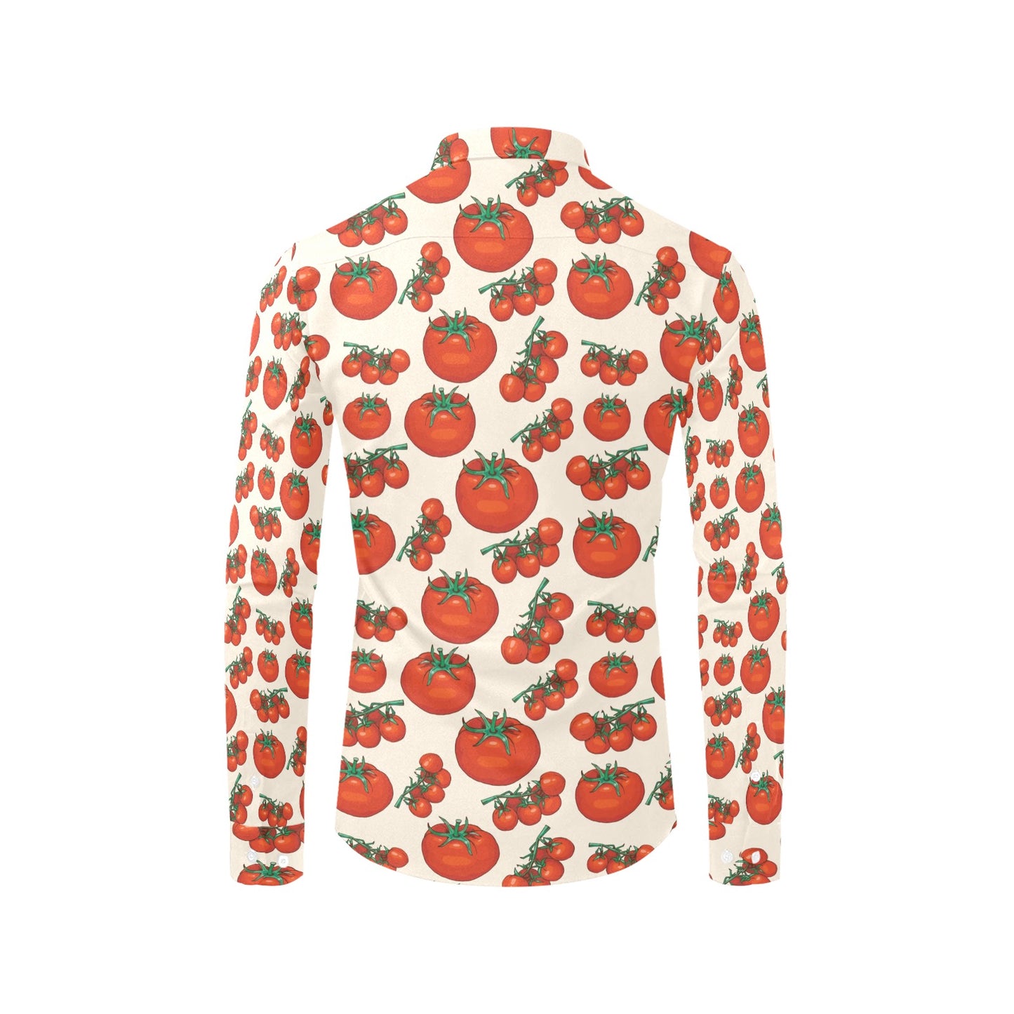 Tomato Print Design LKS302 Men's Long Sleeve Dress Shirt