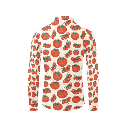 Tomato Print Design LKS302 Men's Long Sleeve Dress Shirt
