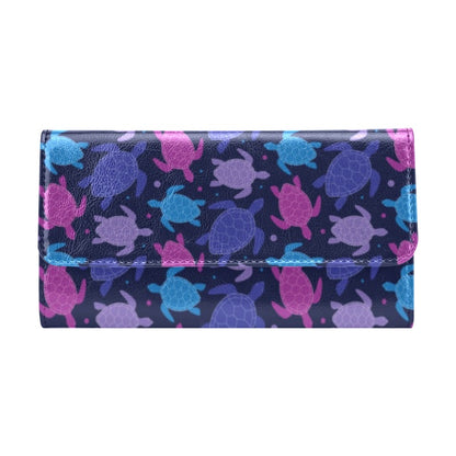 Sea Turtle Print Design LKS309 Women's Trifold Wallet