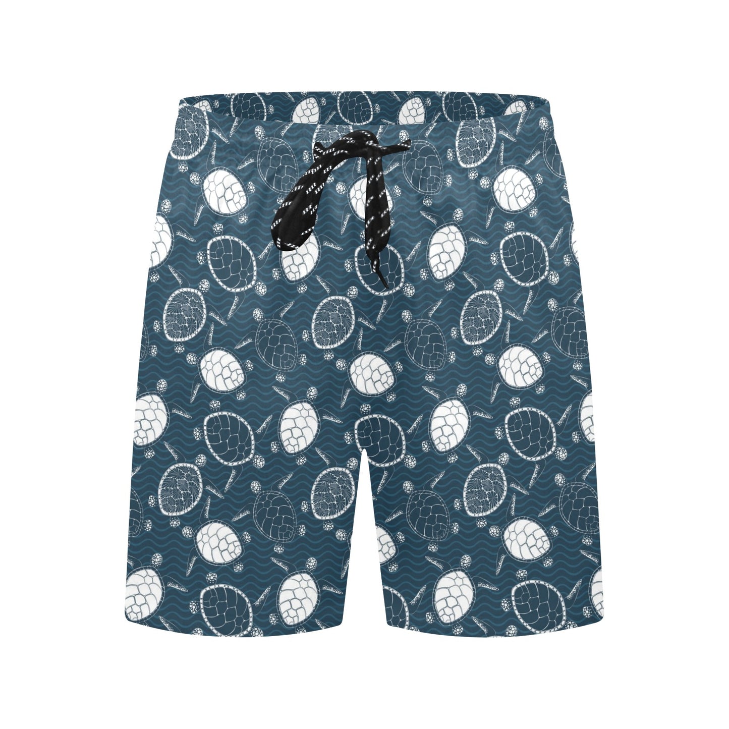 Sea Turtle Print Design LKS3015 Men's Swim Trunks Beach Shorts