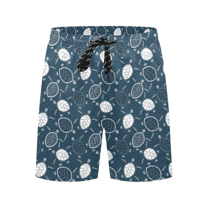 Sea Turtle Print Design LKS3015 Men's Swim Trunks Beach Shorts