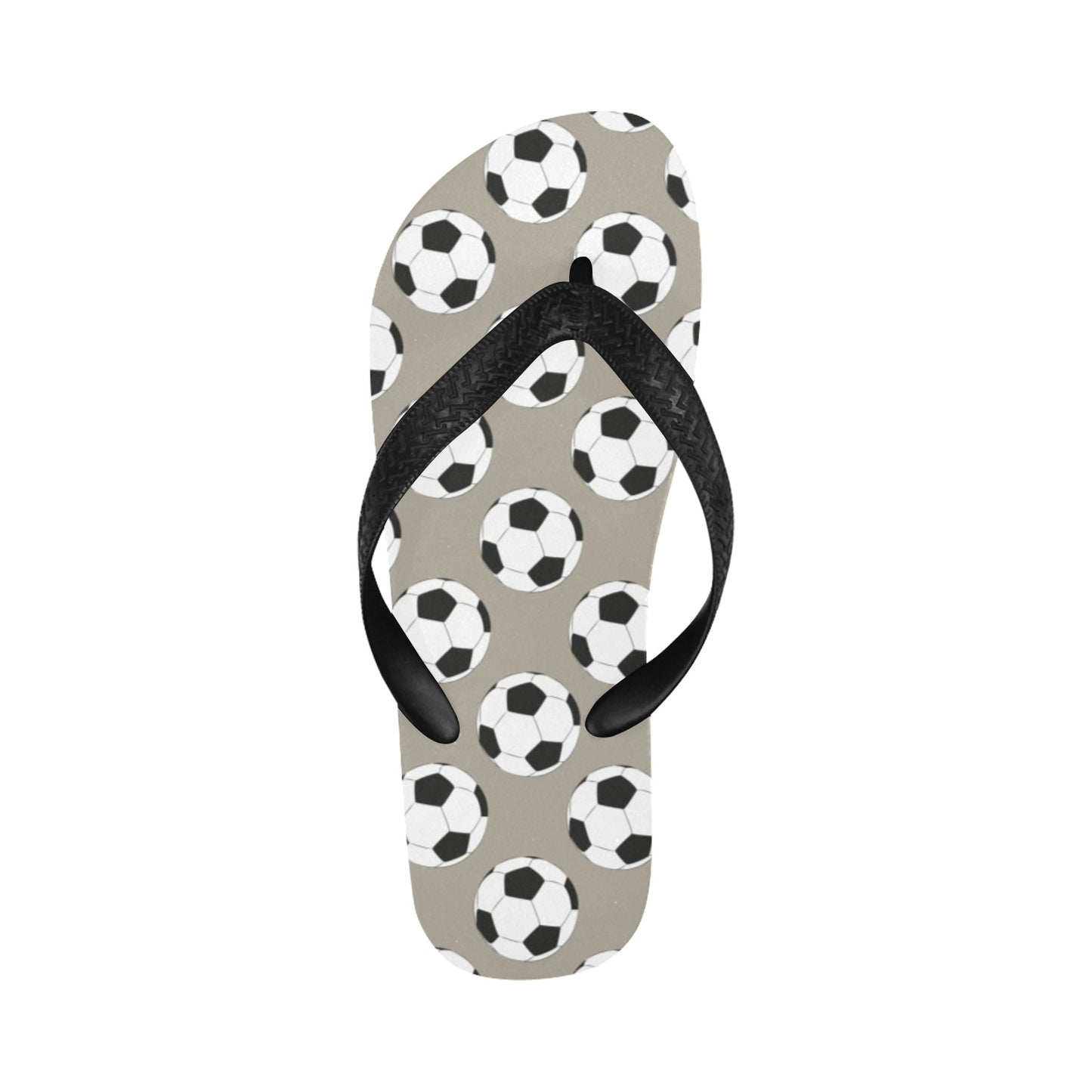 Soccer Ball Print Design LKS302 Flip Flops