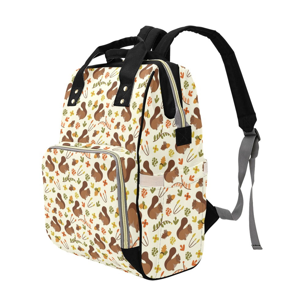 Squirrel Print Design LKS3010 Diaper Bag Backpack