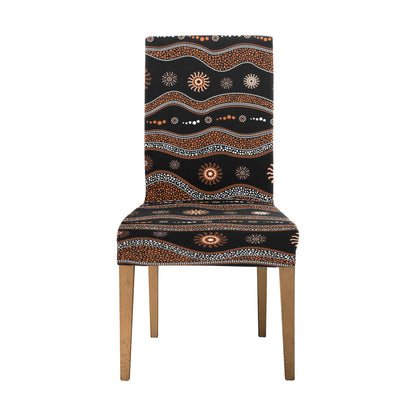 Aboriginal Print Design LKS404 Dining Chair Slipcover