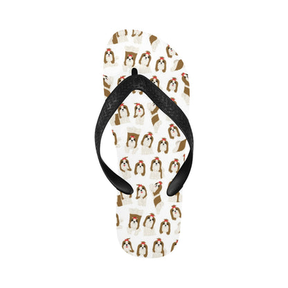 Shih Tzu Print Design LKS302 Flip Flops
