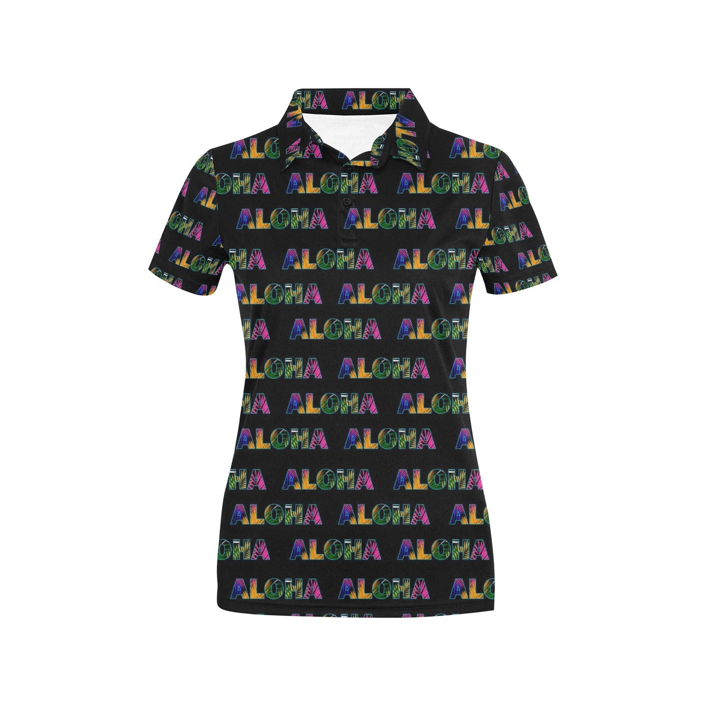 Aloha Hawaii Neon Women's Polo Shirt