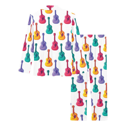 Acoustic Guitar Print Design LKS406 Women's Long Pajama Set