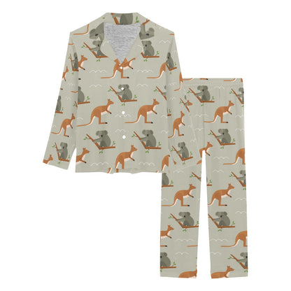 Koala Pattern Print Design 03 Women's Long Pajama Set