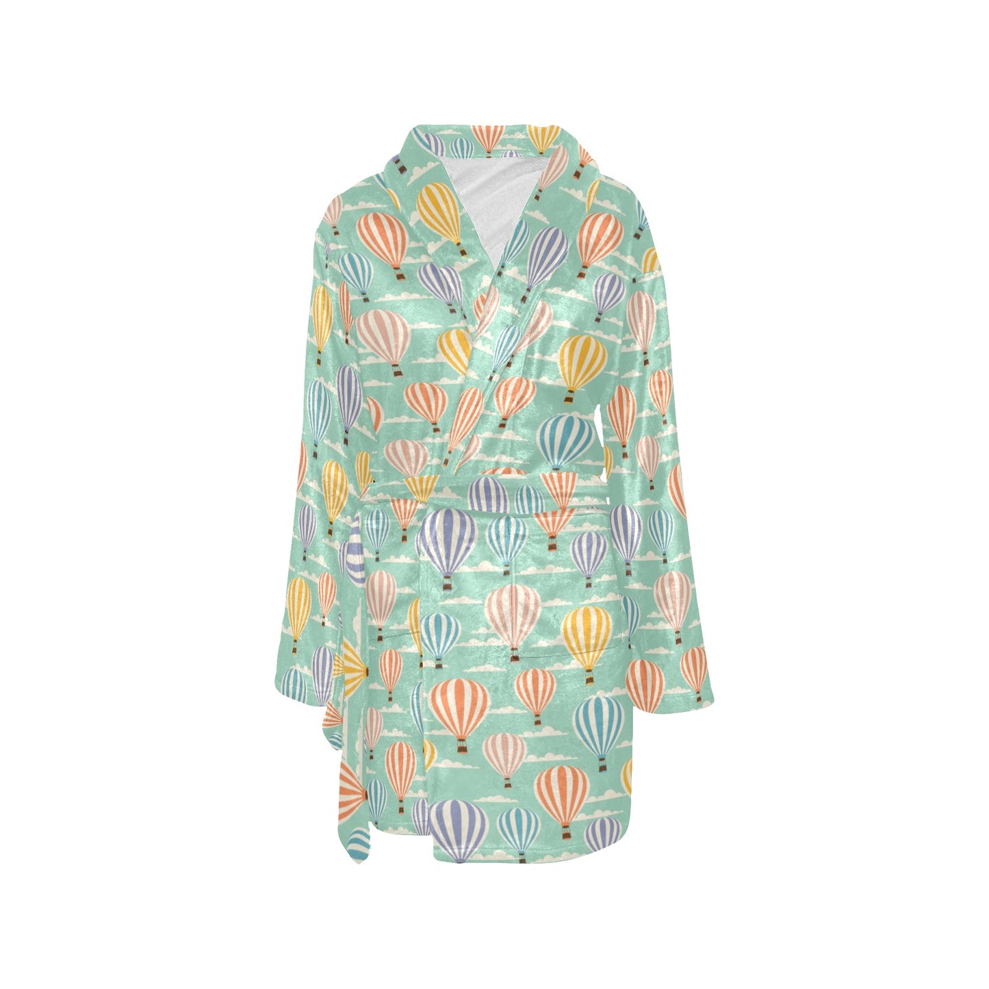 Ballon Pattern Print Design 01 Women's Fleece Robe