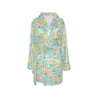 Ballon Pattern Print Design 01 Women's Fleece Robe