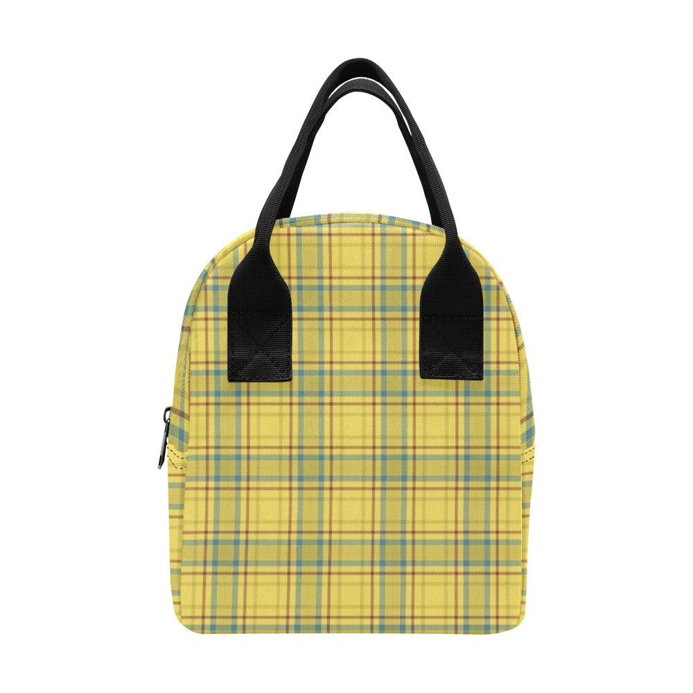 Tartan Yellow Print Design LKS301 Insulated Lunch Bag