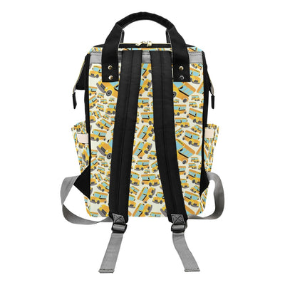 School Bus Print Design LKS301 Diaper Bag Backpack